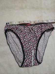 Leopard Print Briefs with Lace Trim