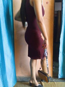 ❤️🌸Burgundy Bodycon Mini Dress❤️🌸