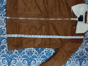 berksha Brown Sherpa Lined Jacket
