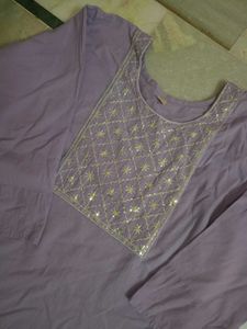Stylish Lavender Kurta Set with Pants
