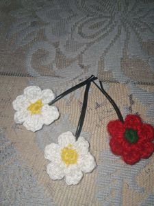 Handmade Red Flower Hair Claw Clip
