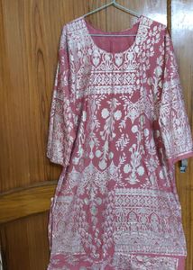 Elegant Kurti with Intricate Silver Print