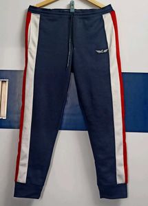 Men's Navy Joggers with Side Stripes
