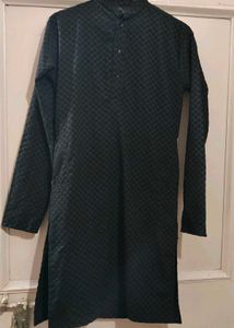Black Texture Kurta