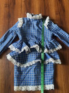 Blue custom made designer dress for 5-7yrs girls