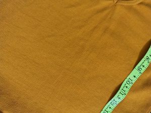 Cute Heart Cutout Mustard Yellow Top