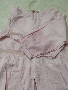 Pink Embroidered Kurta