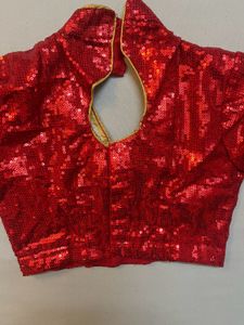 Sparkling Red Sequin Blouse