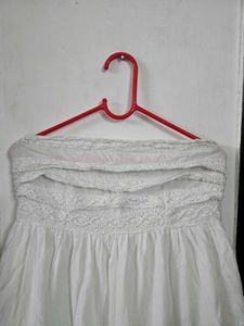 White Strapless  Dress bust 36