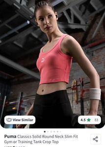 Puma Round Neck Slim Fit Crop Top