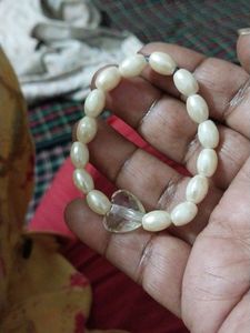 Heart Crystal Pearl Bracelet