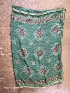 Green Bandhani Saree
