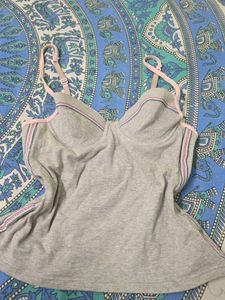 y2k Comfortable Grey Sports Bra top