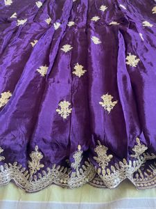 Purple Embroidered Ethnic Skirt