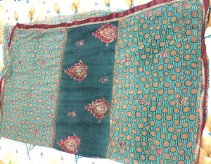 Saree Glitter Chamki Double Designer Pieces.