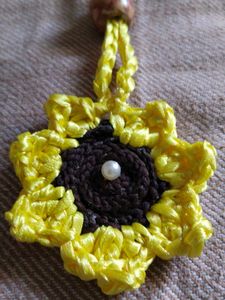 Handmade Crochet Sunflower Keychain/Bag Charm