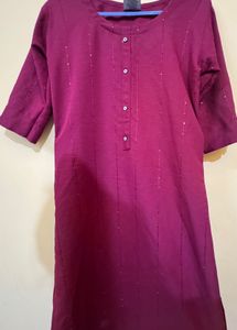 Beautiful Maroon Kurta with Sequins