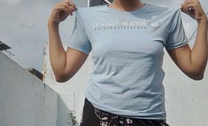 Light Blue Graphic T-Shirt
