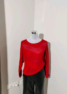 Red Hot Crochet Knitted Sweater🇸‌🇦‌🇱‌🇪24hrs