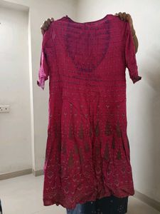 Beautiful Pink Printed Kurta
