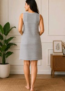 Striped Nightgown with Pockets