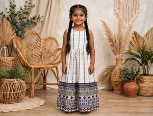 Bohemian White Ethnic Gown