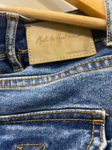 Blue Denim Cargo Pants