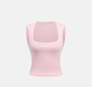 Pink Ribbed Tank Top