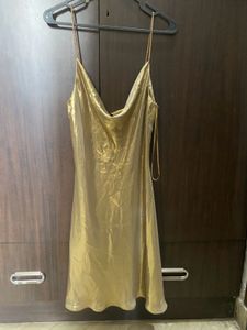 Zara A line soft slippery party wear dress