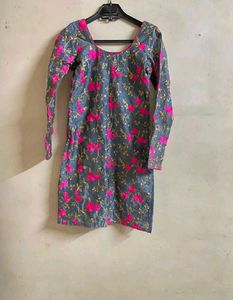 Embroidered Kurta with Floral Design