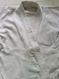 White Karate dress with L guard supporter