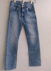 Blue Straight Fit Jeans.