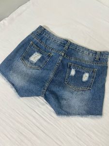 Distressed Denim Shorts