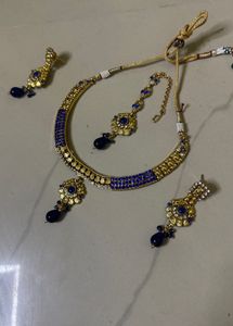 Unused copper Stunning Gold &amp; Blue Jewellery Set