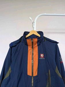 Men's Blue &amp; Orange Zip-Up Black Yak Jacket