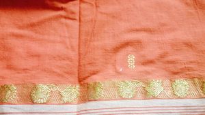 Elegant Orange Saree with Gold Border
