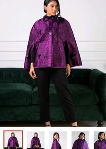 Elegant Purple Ethnic Jacket(Cape)