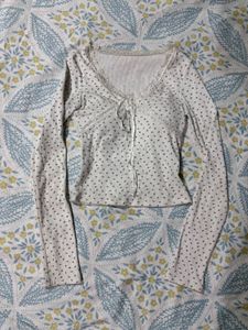 cute white padded top
