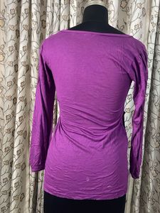 Purple Long Sleeve Tunic Top