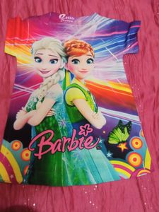 Combo Barbie T-shirt For 2 To 2.5 Yr Baby