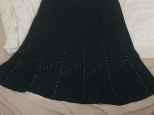 Sparkly Black A-Line Skirt
