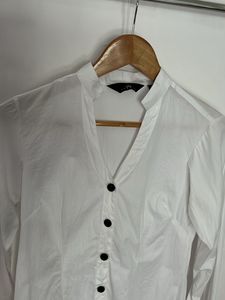 Chic White Button-Up Blouse