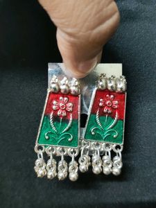 Ethnic Floral Dangle Earrings