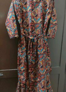 Vibrant Printed Kurta with Buttons