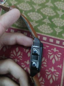 Stylish Digital Watch with Leather Strap