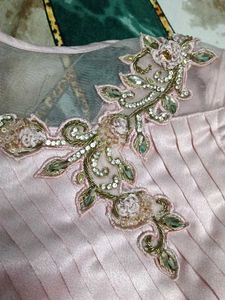 Elegant Pink Embellished Gown