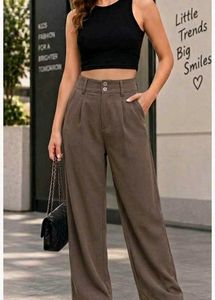 High-Waisted Wide-Leg Trousers