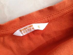 Stylish Orange Long Sleeve Top