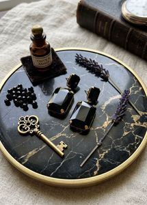 New Combo of  Black Gemstone Earrings and Rin