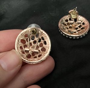 Pearl &amp; Rhinestone Earrings